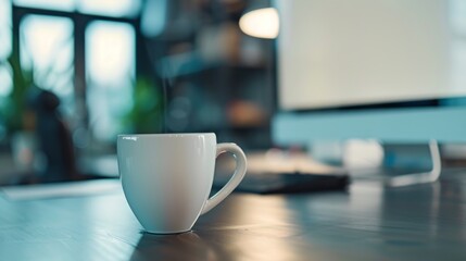 cup of tea to the desk in the office