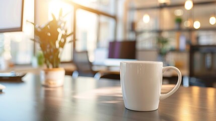 Obraz premium cup of tea to the desk in the office