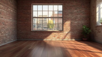 Fototapeta premium An inviting empty room ready for personalization.
