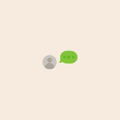 Chatting icon, symbol, web, app. Whatsapp element ui flat vector design.