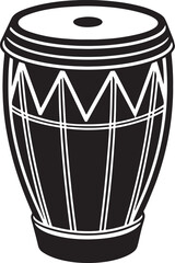 conga musical instrument with a white background