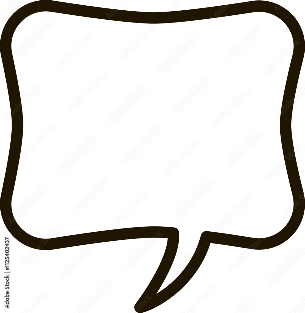 Poster hand drawn speech bubble with rounded corners and a pointed tail provides a simple yet effective fra