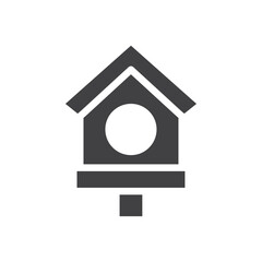 Bird house icon Vector logo outline