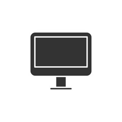 Computer monitor icon Vector logo outline