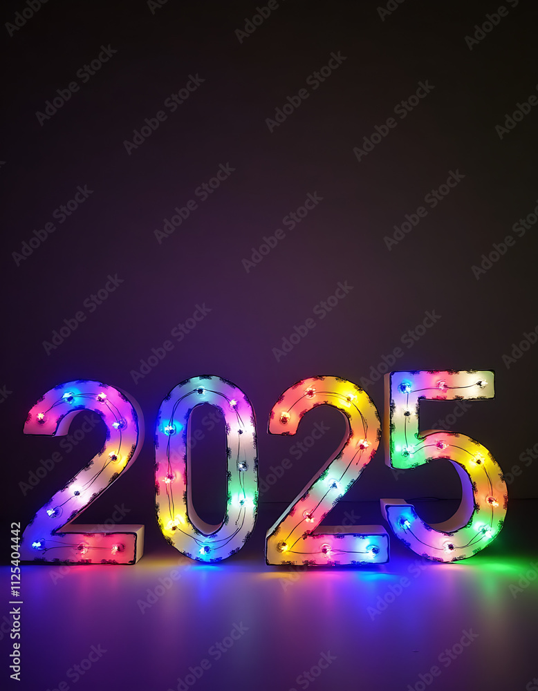 Aufkleber brightly colored celebration lights are displayed against a plain background in a festive arrangemen
