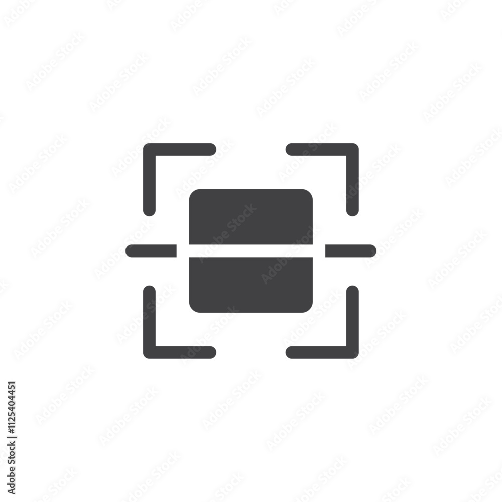 Poster scan qr code icon vector logo outline