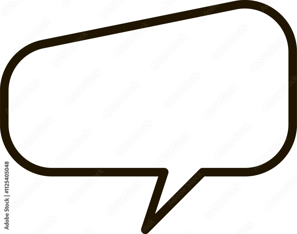Poster empty speech bubble with a blank space inside, inviting viewers to imagine conversations, discussion