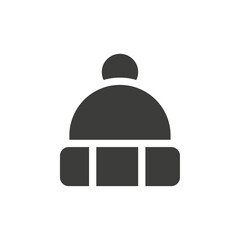 Winter hat icon Vector logo outline