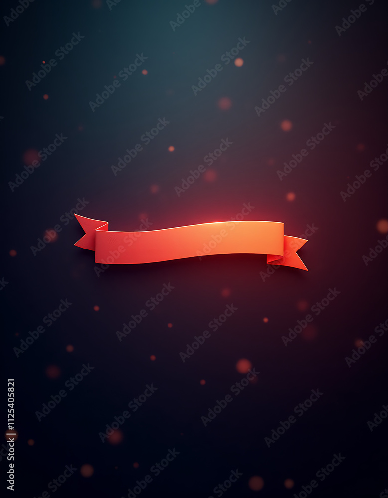Aufkleber Abstract color gradient background with a dark grainy texture featuring a glowing banner as its main decorative element and centerpiece._00001_