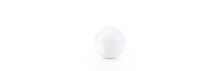 A white Christmas ball is isolated against a plain white background in a simple cutout design._00001_