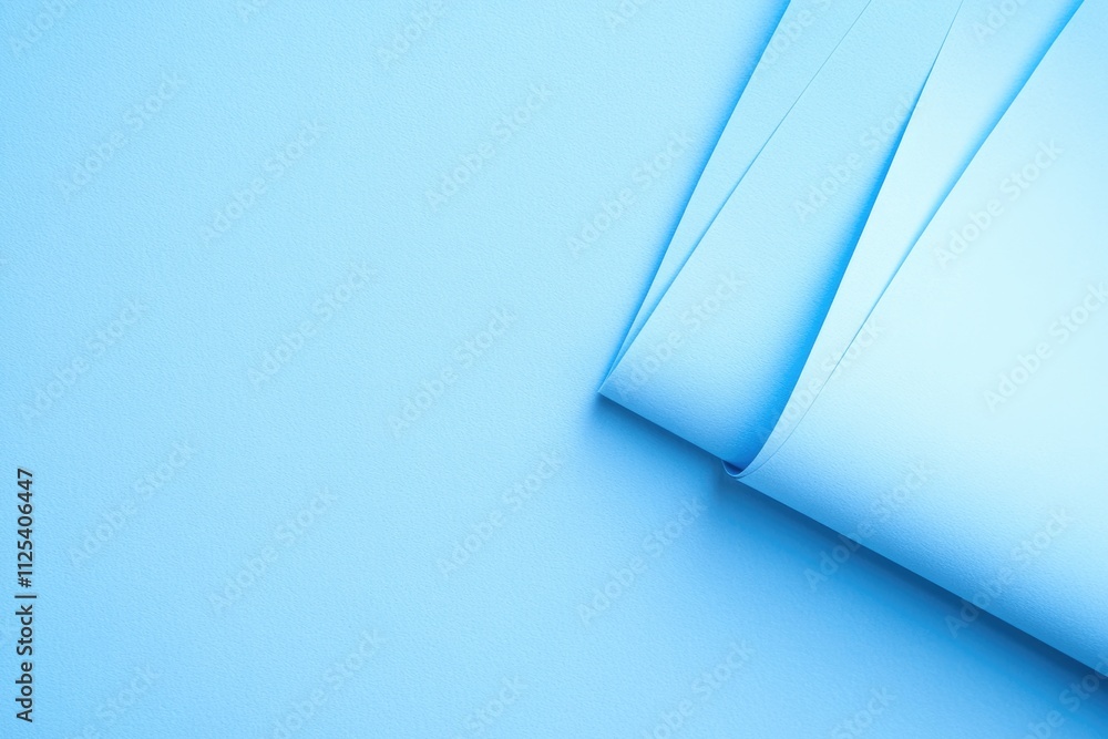 Poster plain horizon: soft blue paper canvas for templates and copy with ample space