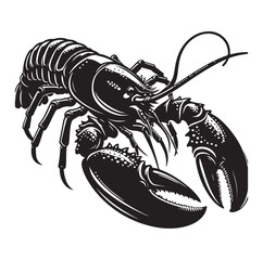 Lobster Silhouette vector illustration