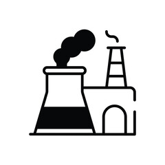 Nuclear Plant vector icon