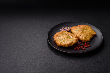 Delicious fried pork or chicken chops breaded with salt and spices