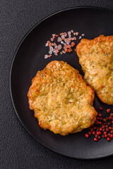 Delicious fried pork or chicken chops breaded with salt and spices