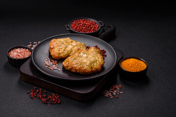 Delicious fried pork or chicken chops breaded with salt and spices