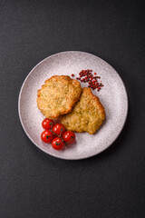 Delicious fried pork or chicken chops breaded with salt and spices