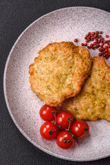 Delicious fried pork or chicken chops breaded with salt and spices
