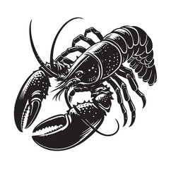 Lobster Silhouette vector illustration