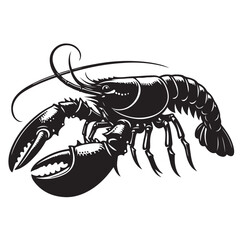 Lobster Silhouette vector illustration