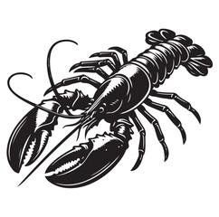 Lobster Silhouette vector illustration
