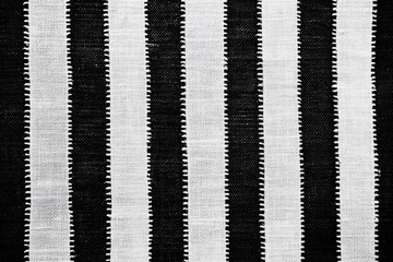 Classic Black and White Striped Fabric for Fashion and Upholstery