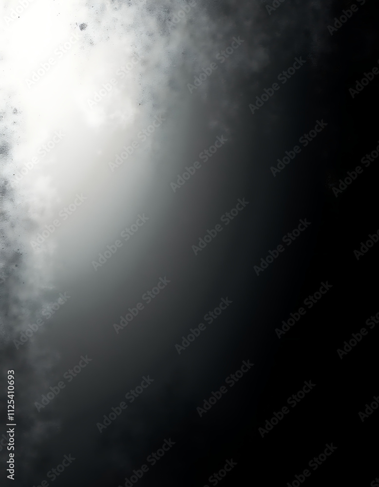 Poster a dark, grainy banner with a white to black gradient and abstract texture, giving it a unique noise 