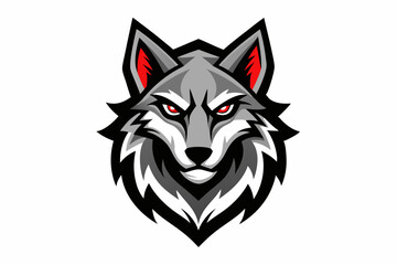 Wolf warrior mascot logo vector illustration