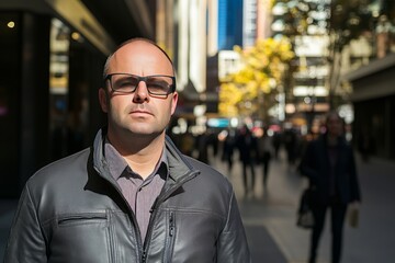 Obraz premium portrait of a person in a street in USA 