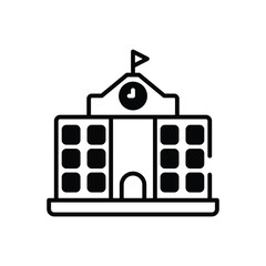 School Building vector icon