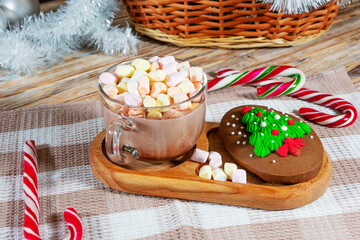 Festive Hot Chocolate and Christmas Cookie