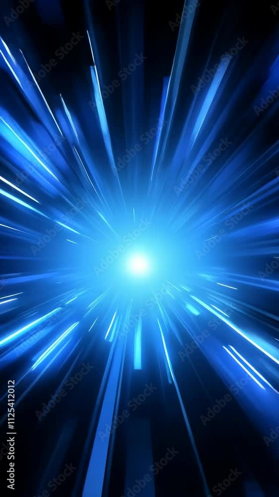 Poster abstract digital data tunnel. future and futuristic technology background. dynamic light streaks. cy