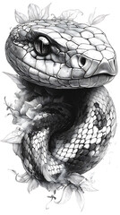 Obraz premium Artistic snake illustration bold graphic concept high resolution hd wallpaper