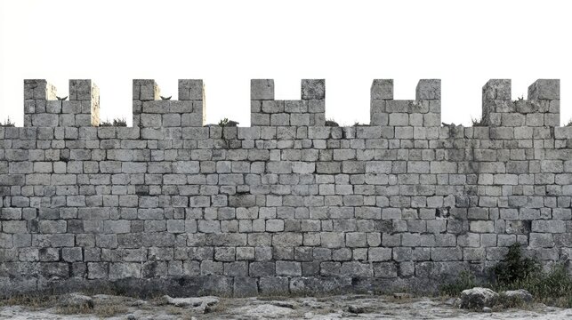 Ancient Stone Battlement of Kos Castle: A Historical Glimpse into Greece's Architectural Heritage