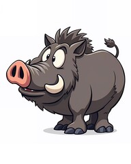 Fototapeta premium boar cartoon 