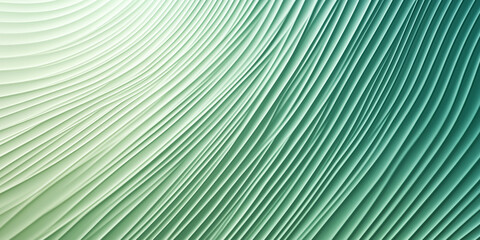 Obraz premium Abstract minimalist background with smooth, wavy lines in gradient green tones