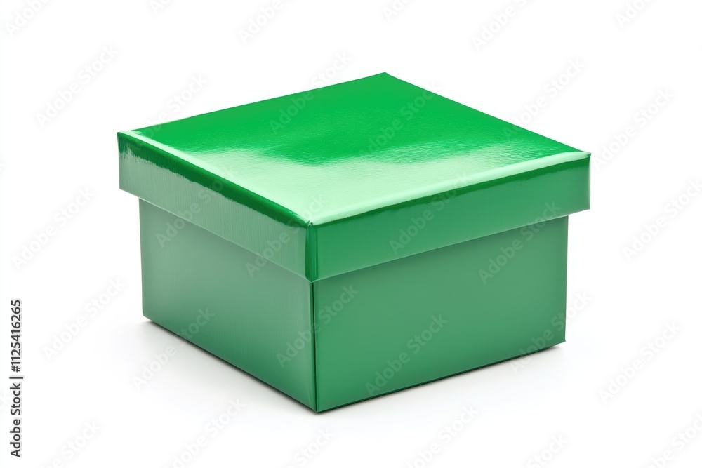 Poster isolated green container on white background for packing and shipping, ideal for store and stack app