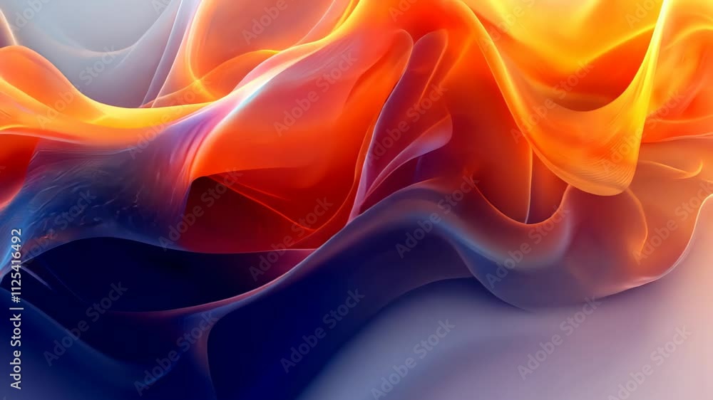 Poster dynamic waves of color swirl gracefully in an abstract illustration of energy and motion. generative