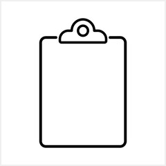 Clip board icon. Clipboard checklist. Quality Control stroke. Web icon. Vector stock illustration