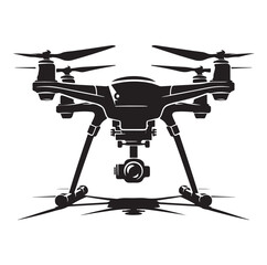 Drone silhouette vector illustration