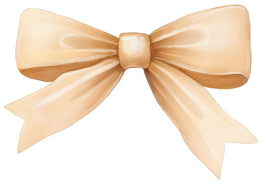 golden bow isolated on white background