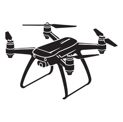 Drone silhouette vector illustration