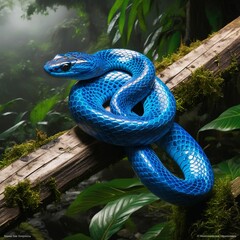 Blue pit viper from indonesia