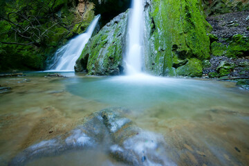Fototapeta premium Torrent of Es Freu. Orient,Sierra de Tramuntana. Mallorca. Balearic Islands. Spain.
