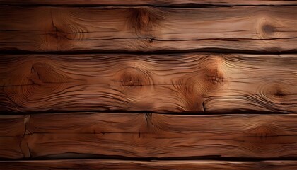 Rustic background texture of aged horizontal wooden planks with knots and cracks