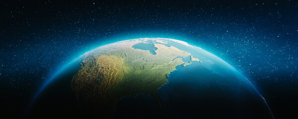 Planet Earth - America map