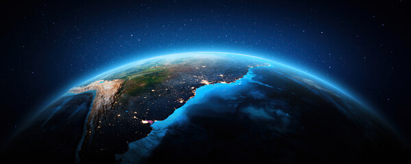 South America from space