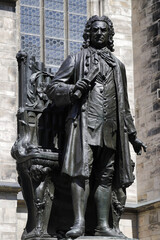 Leipzig, neues Bach-Denkmal an der Thomaskirche