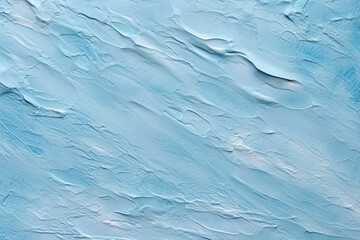 Obraz premium Light pastel abstract background with thick overlapping brushstrokes oil painting of blue color, textured, bold colorful smears of acrylic paint on canvas create with depth and movement.