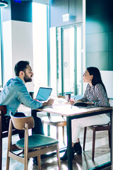 Business people negotiating in meeting room